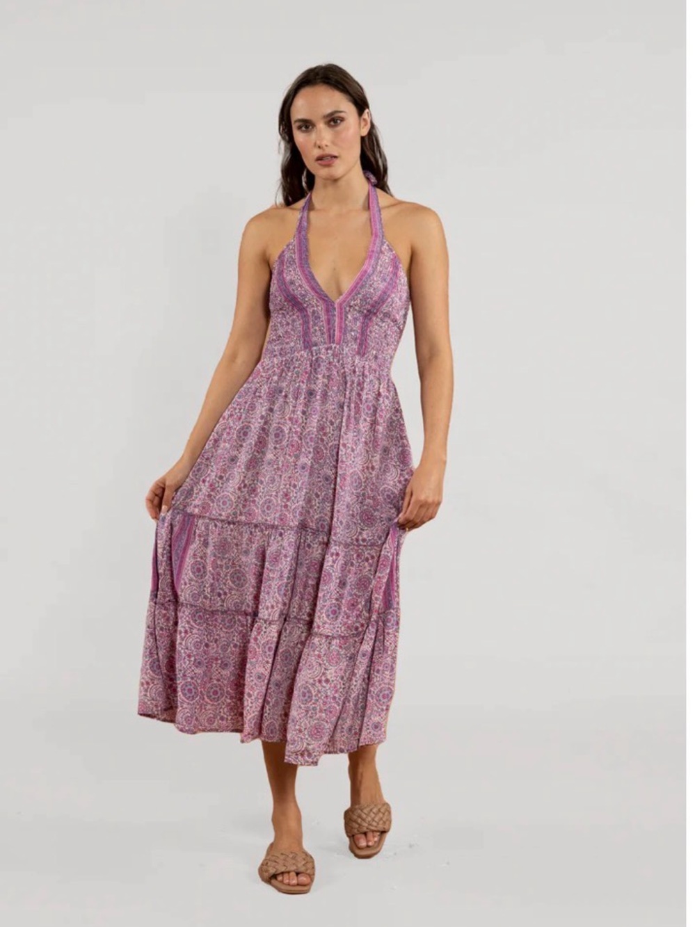 RAGA Moulika  Halter Midi Dress